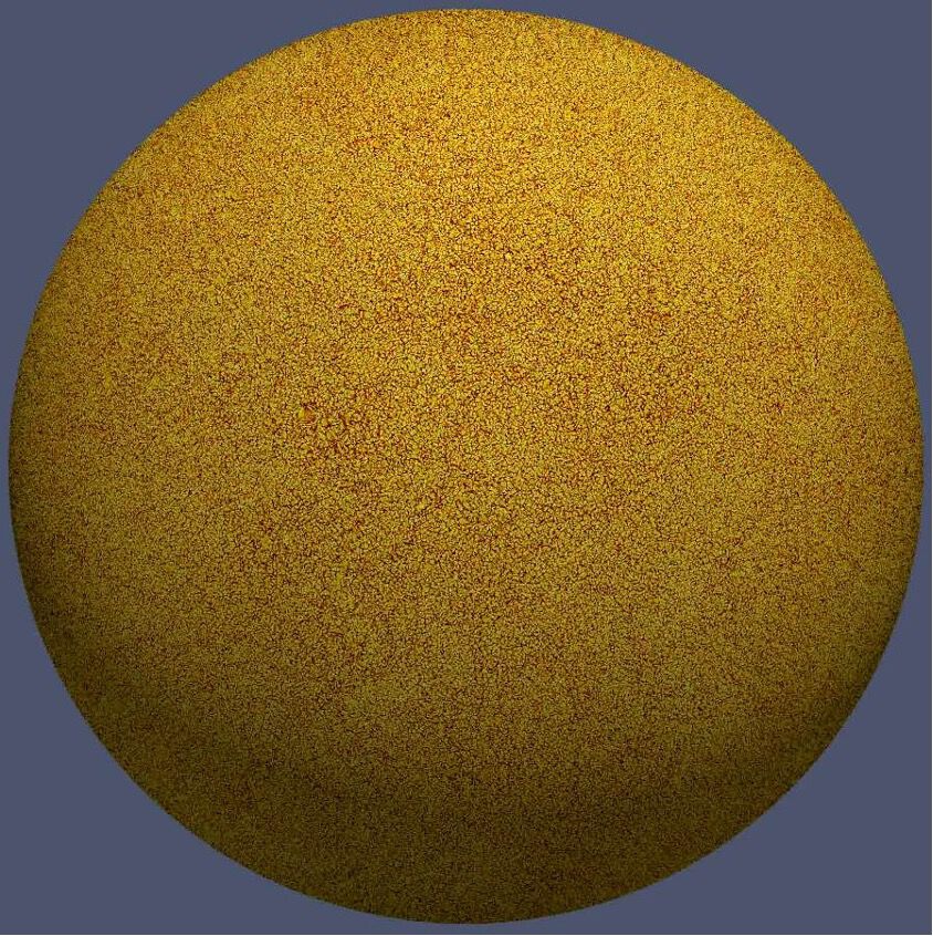 Visualization of the the pilot DISPATCH global solar simulation